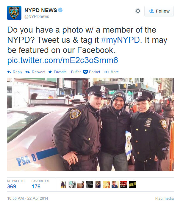 A well-intentioned tweet trying to unite the community with the NYPD turned into a huge hashtag fail, April 22, 2014